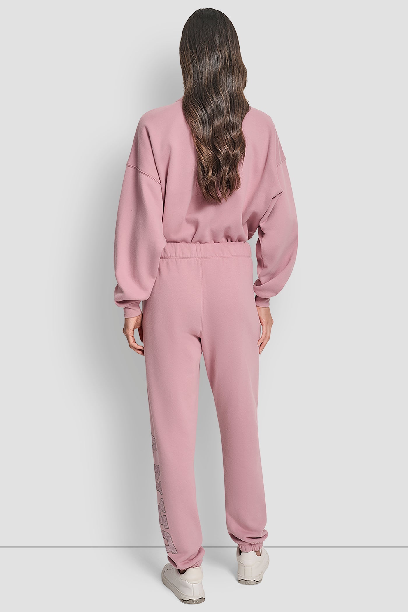 EXPLODED RHINESTONE VARISTY LOGO HIGH-RISE RELAXED
