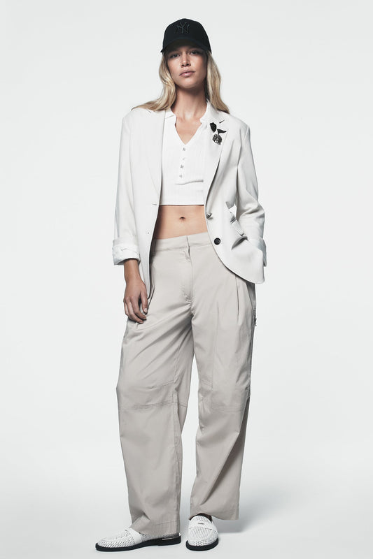 POPLIN ZIP CARGO PANT