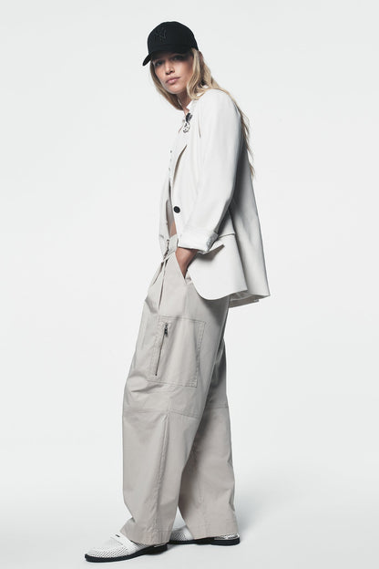 POPLIN ZIP CARGO PANT