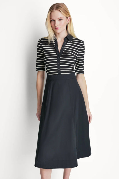 FIT & FLARE MIDI SHIRT DRESS