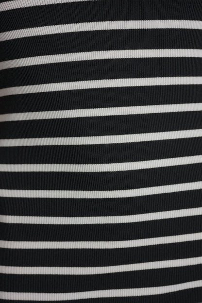 SLEEVELESS RIBBED POLO DRESS