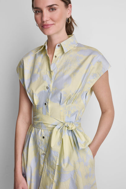 FLORAL PRINT SHIRT DRESS
