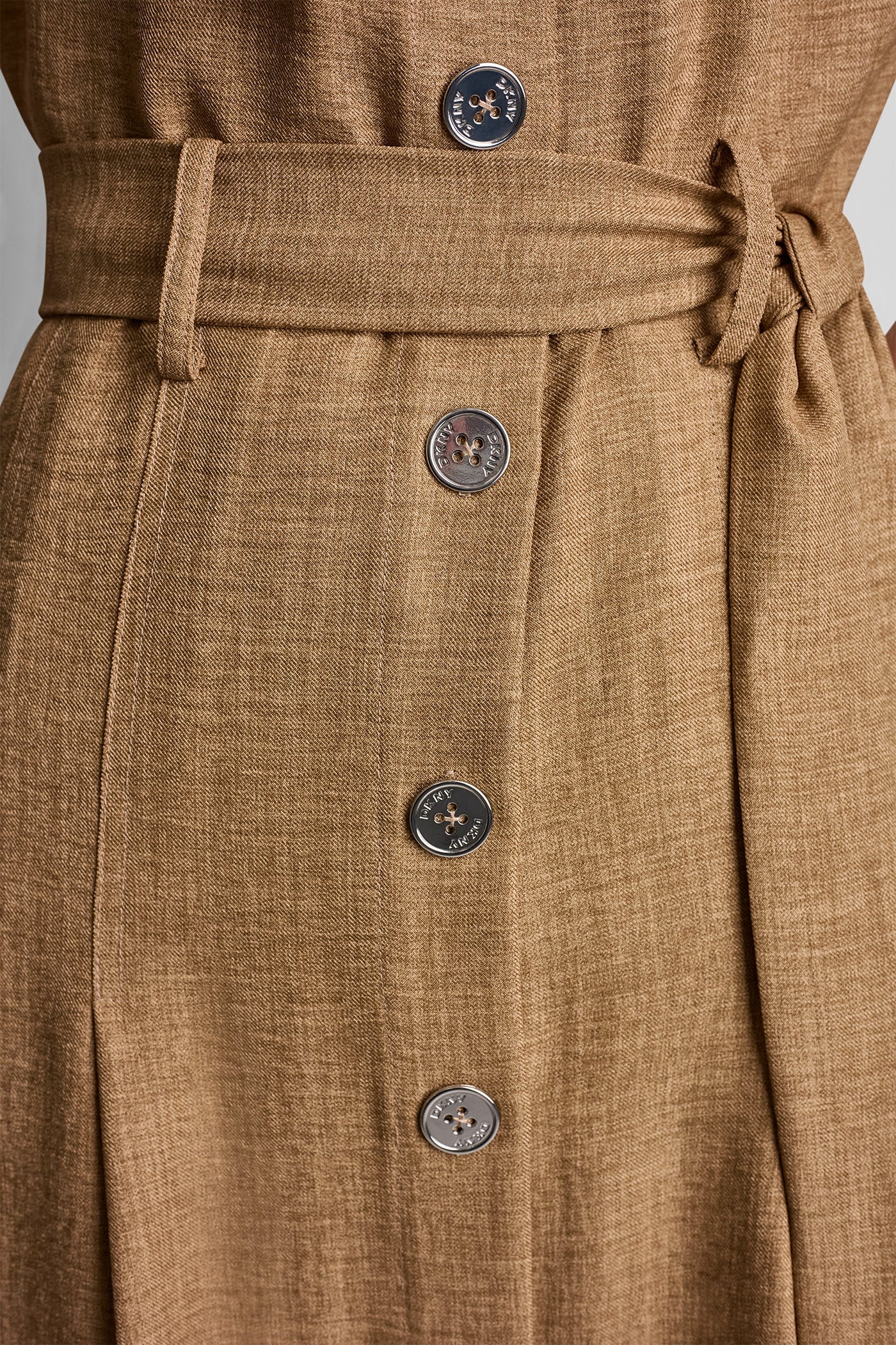PLEATED MIDI SHIRT DRESS