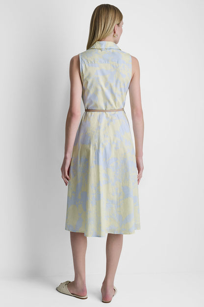 WRAP-EFFECT FLORAL PRINT DRESS