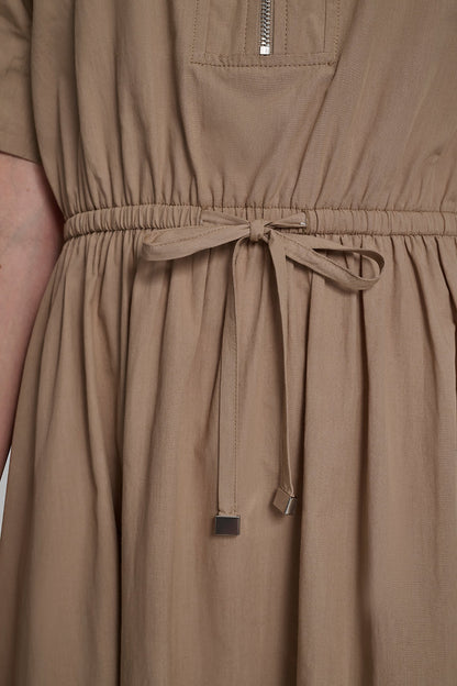 ZIPPER SHIRT DRESS