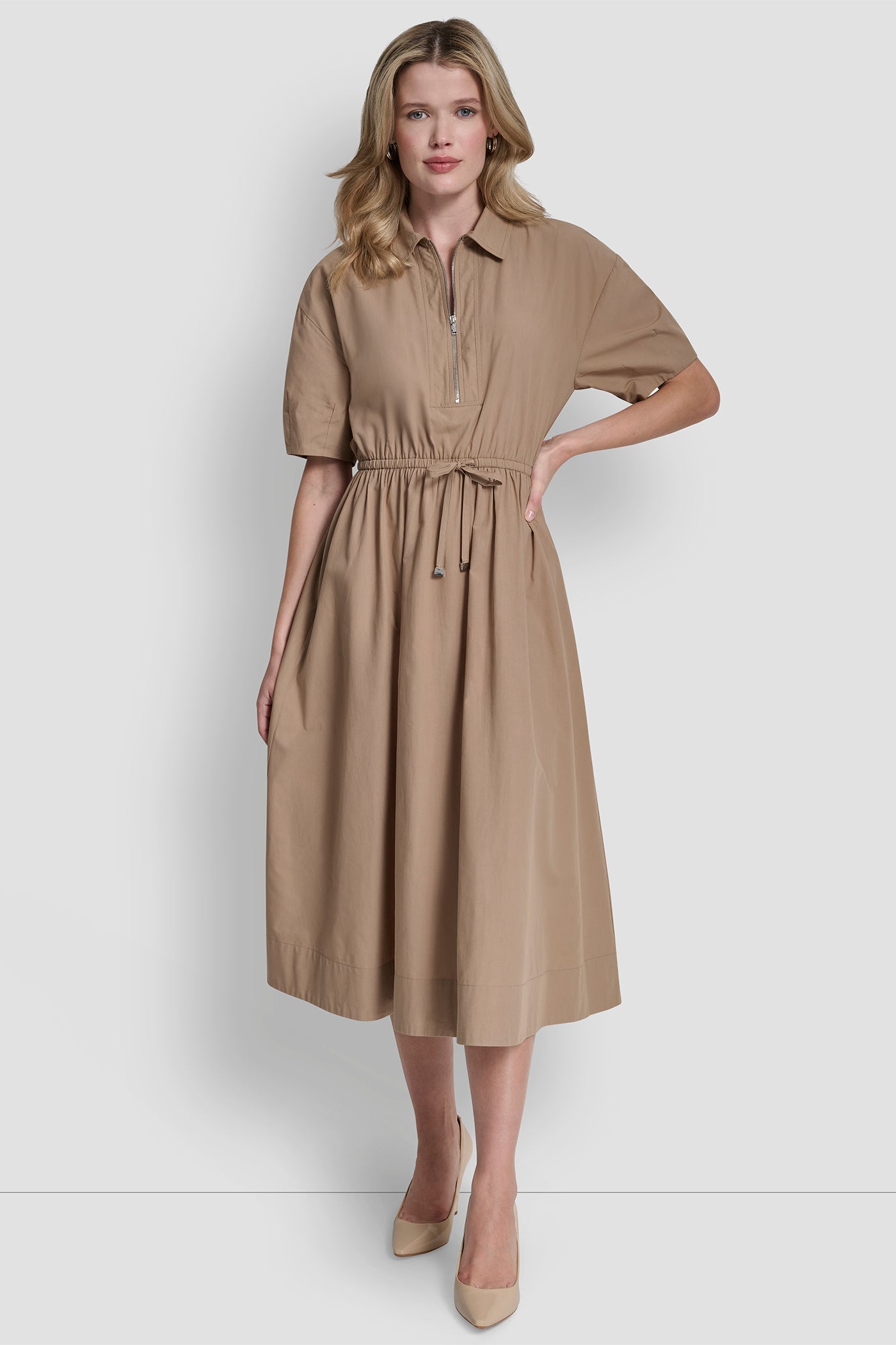 ZIPPER SHIRT DRESS