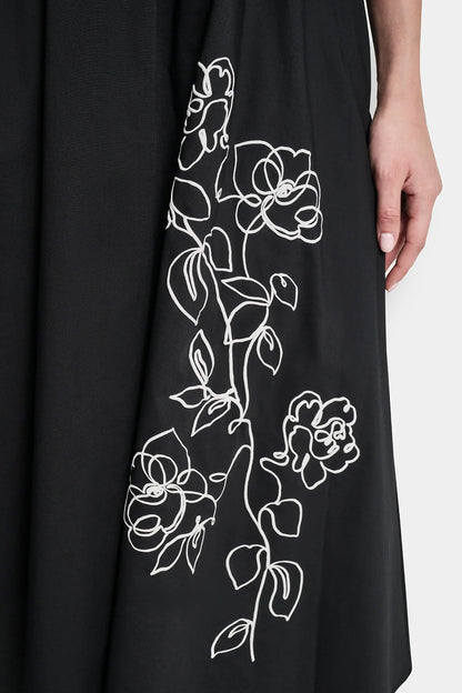 FLORAL FIT & FLARE MIDI DRESS