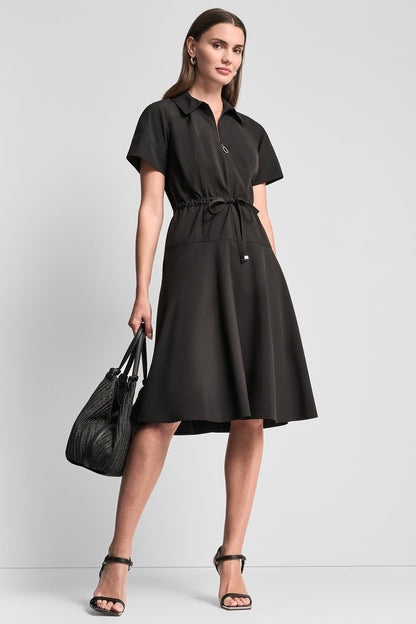 FIT & FLARE MIDI SHIRT DRESS
