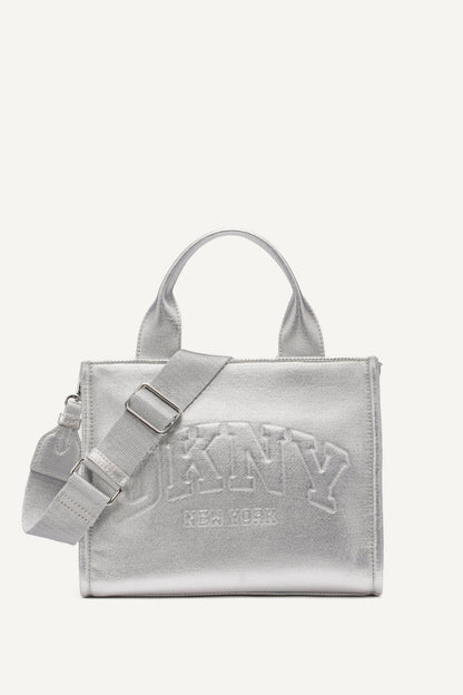 HADLEE SMALL METALLIC LOGO TOTE