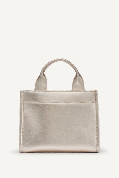 HADLEE SMALL METALLIC LOGO TOTE