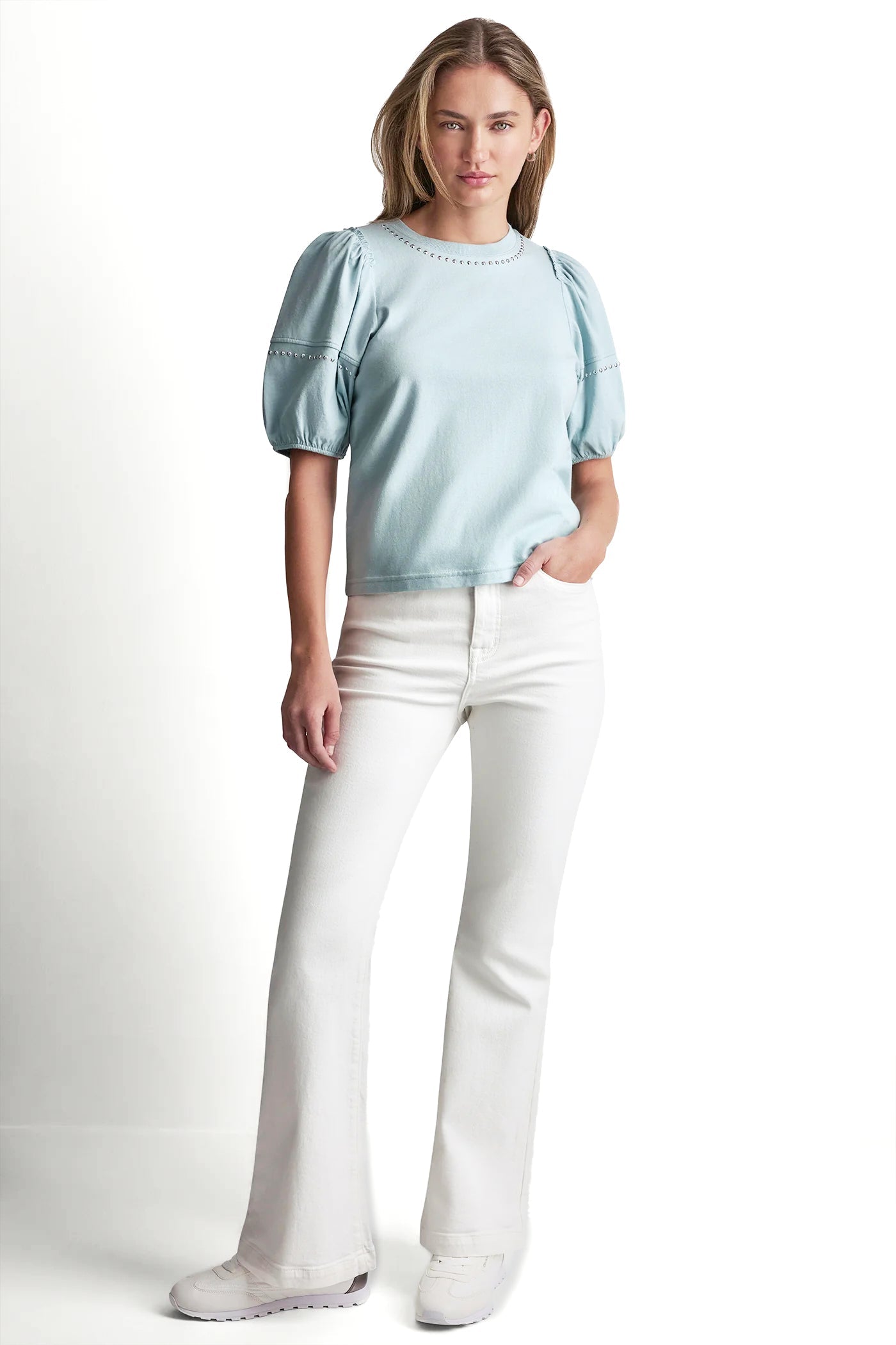 DOME STUDS MINI RUFFLE SHIRT