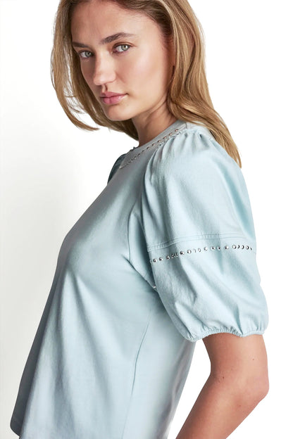 DOME STUDS MINI RUFFLE SHIRT