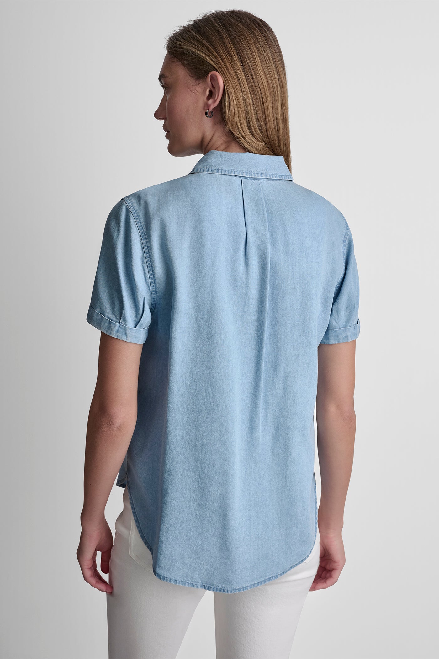 GARMENT DYE BUTTON-FRONT SHIRT