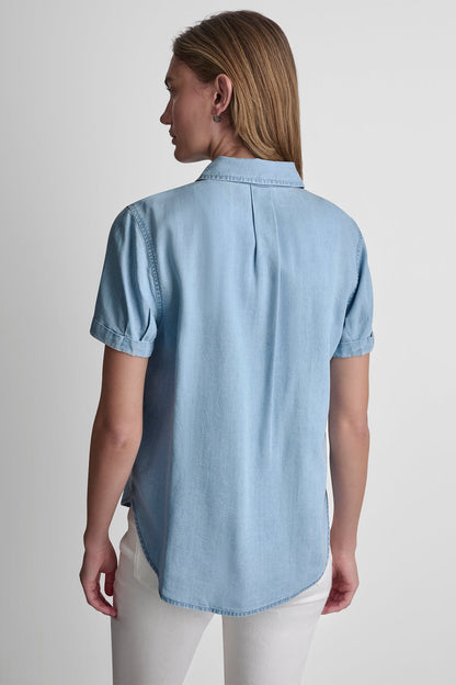 GARMENT DYE BUTTON-FRONT SHIRT
