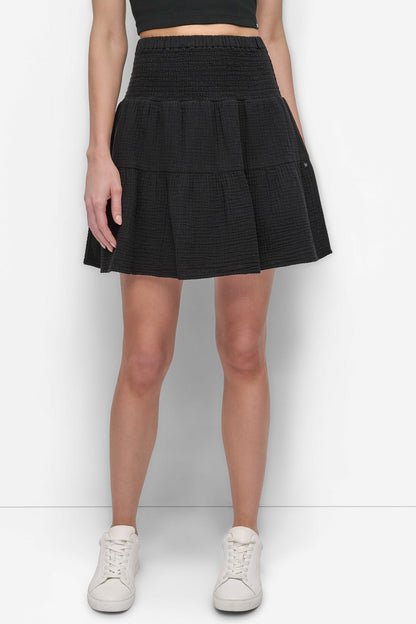 SMOCKED WAIST SKIRT