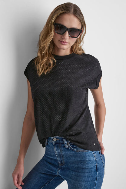 RHINESTONE EMBELLISHED TANK TOP