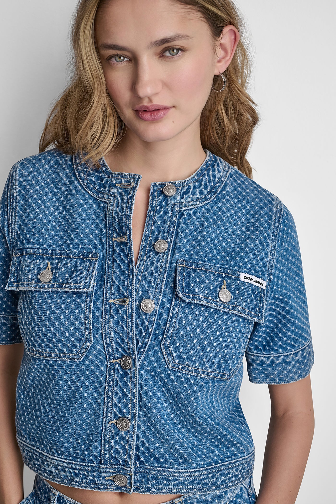 PATCH POCKET DENIM SHIRT JACKET