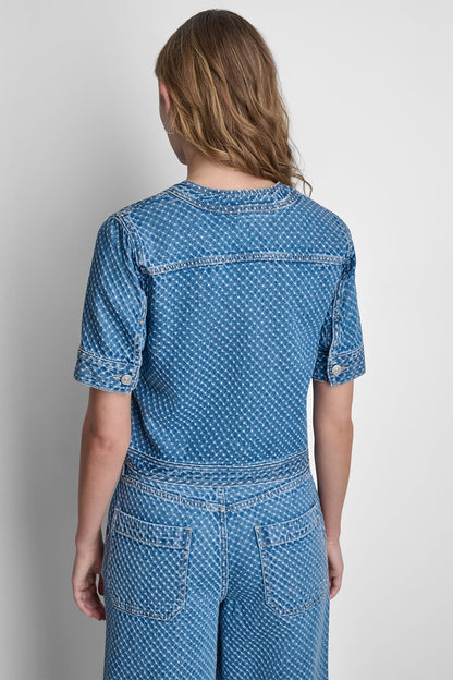 PATCH POCKET DENIM SHIRT JACKET