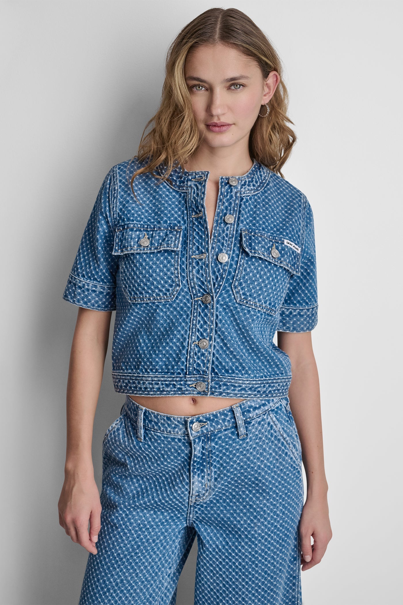 PATCH POCKET DENIM SHIRT JACKET