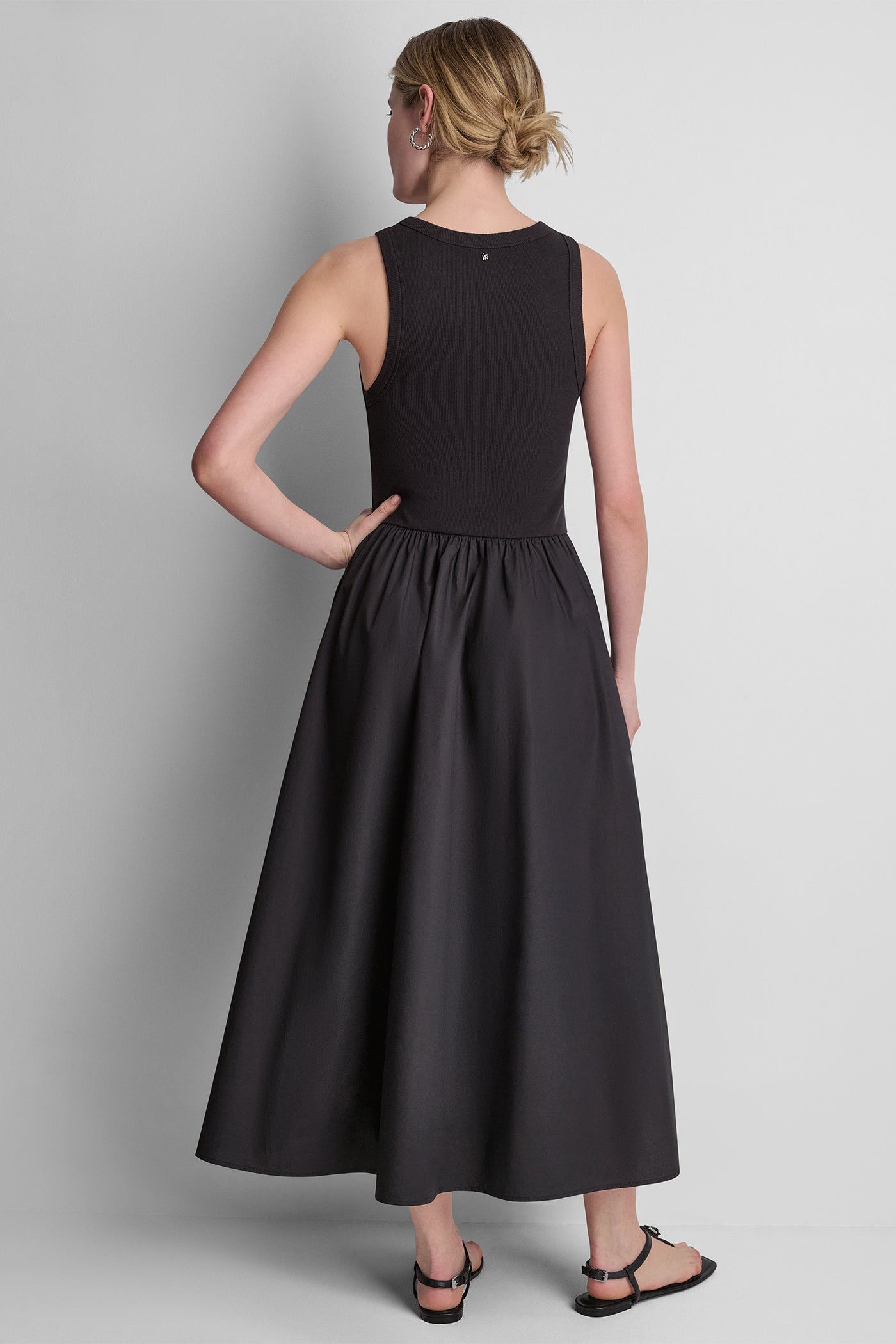 RIB HENLEY TANK MAXI DRESS