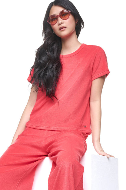 TOWELLING TERRY CREW NECK TEE
