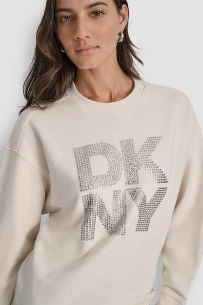 EMBELLISHED LOGO SWEATSHIRT
