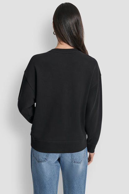 EMBELLISHED LOGO SWEATSHIRT
