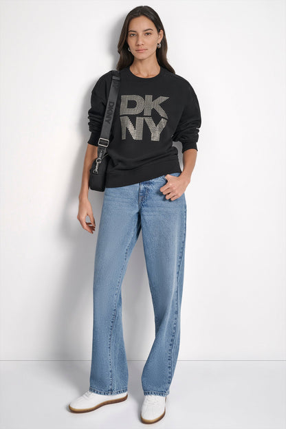 EMBELLISHED LOGO SWEATSHIRT
