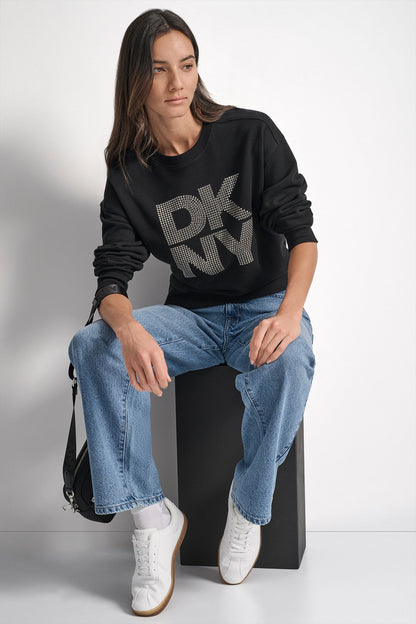 EMBELLISHED LOGO SWEATSHIRT