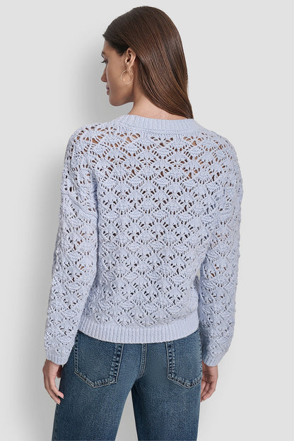 POINTELLE STITCH SWEATER