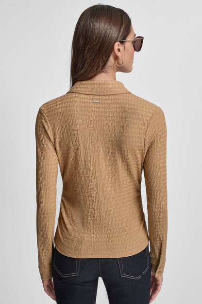 RIPPLE LACE VNECK SHIRT