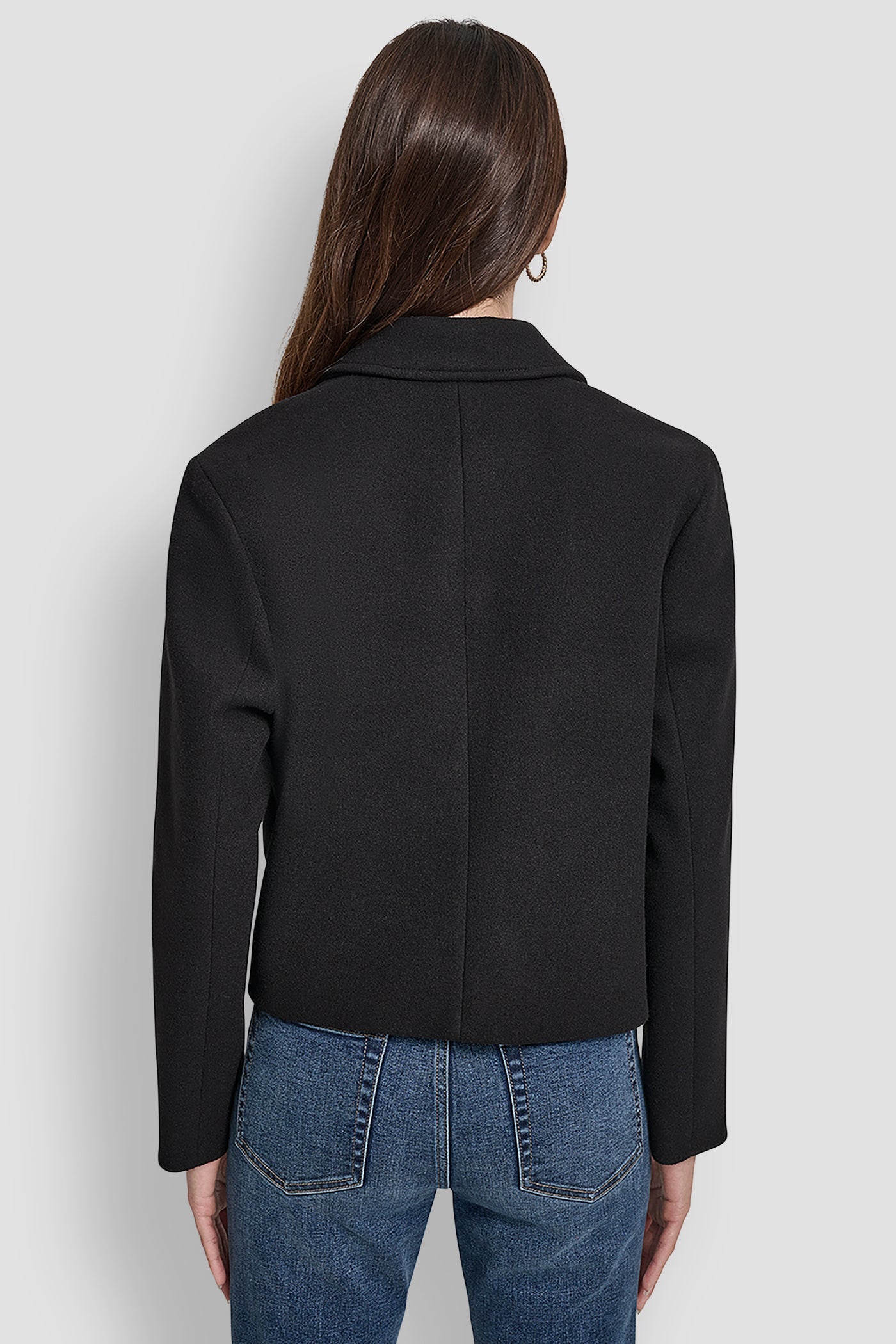 CROPPED FAUX WOOL JACKET