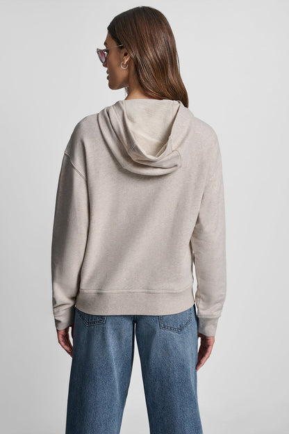 DKNY JEANS SATIN APPLIQUE CHAINSTITCH LOGO SWEATSHIRT