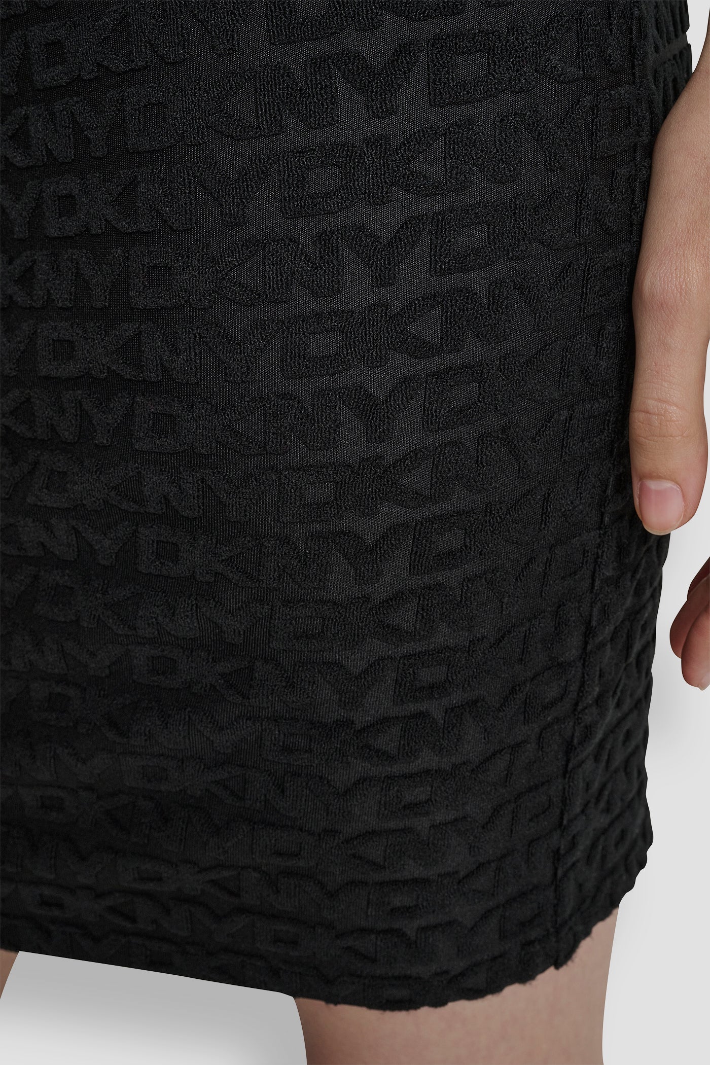 LOGO JACQUARD CREW NECK DRESS
