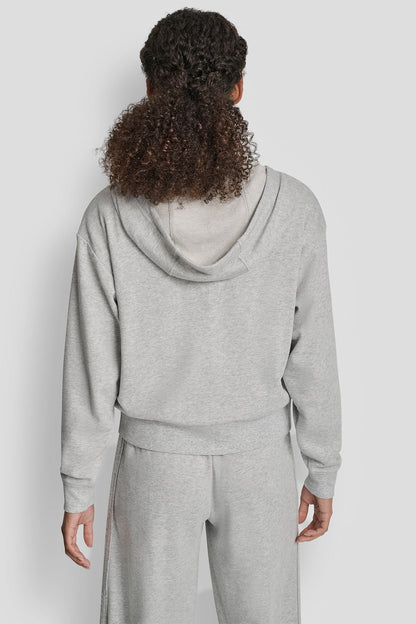 SEQUIN ZIP FRONT HOODIE