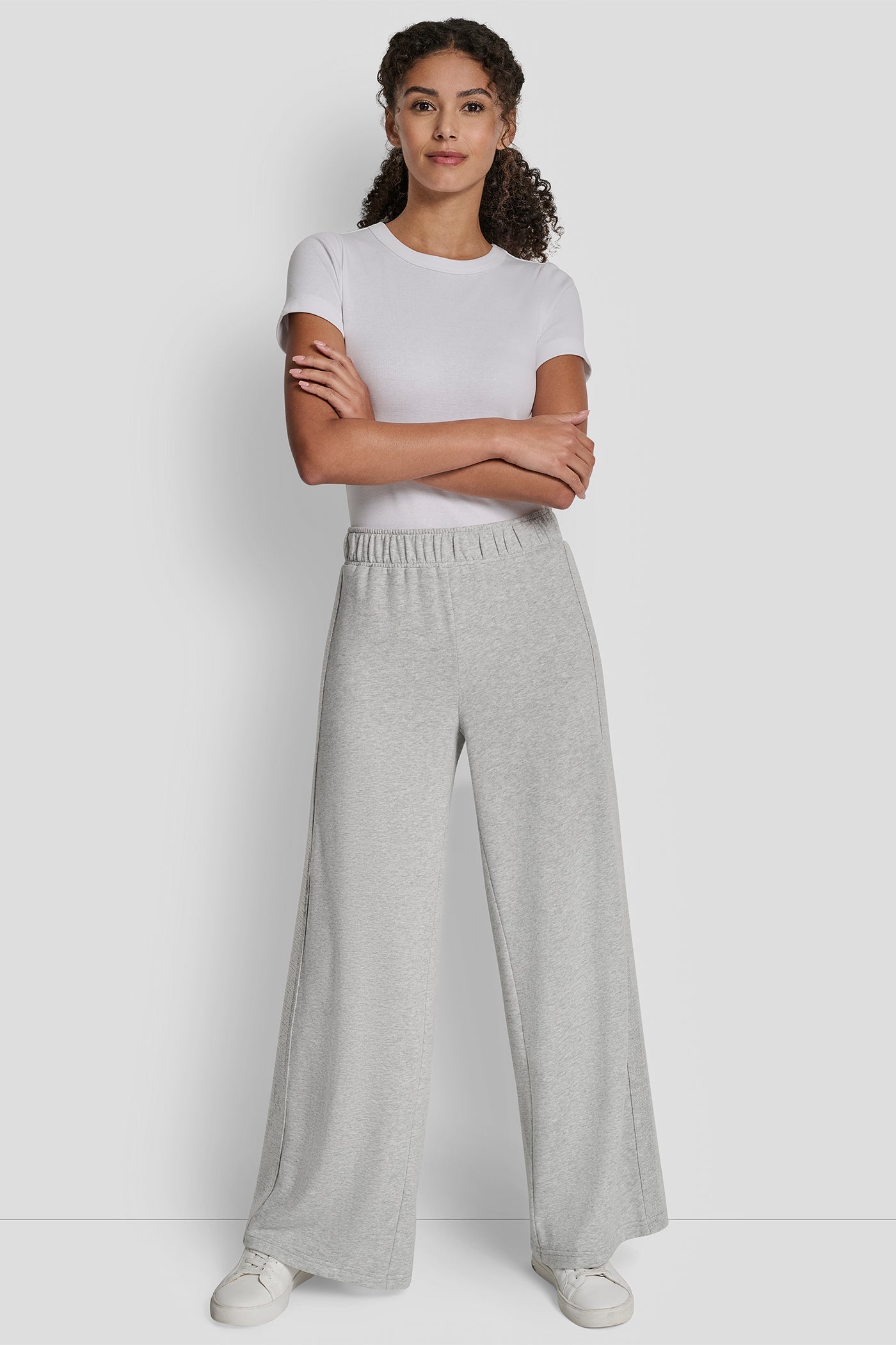 SEQUIN STRIPE WIDE LEG PANT