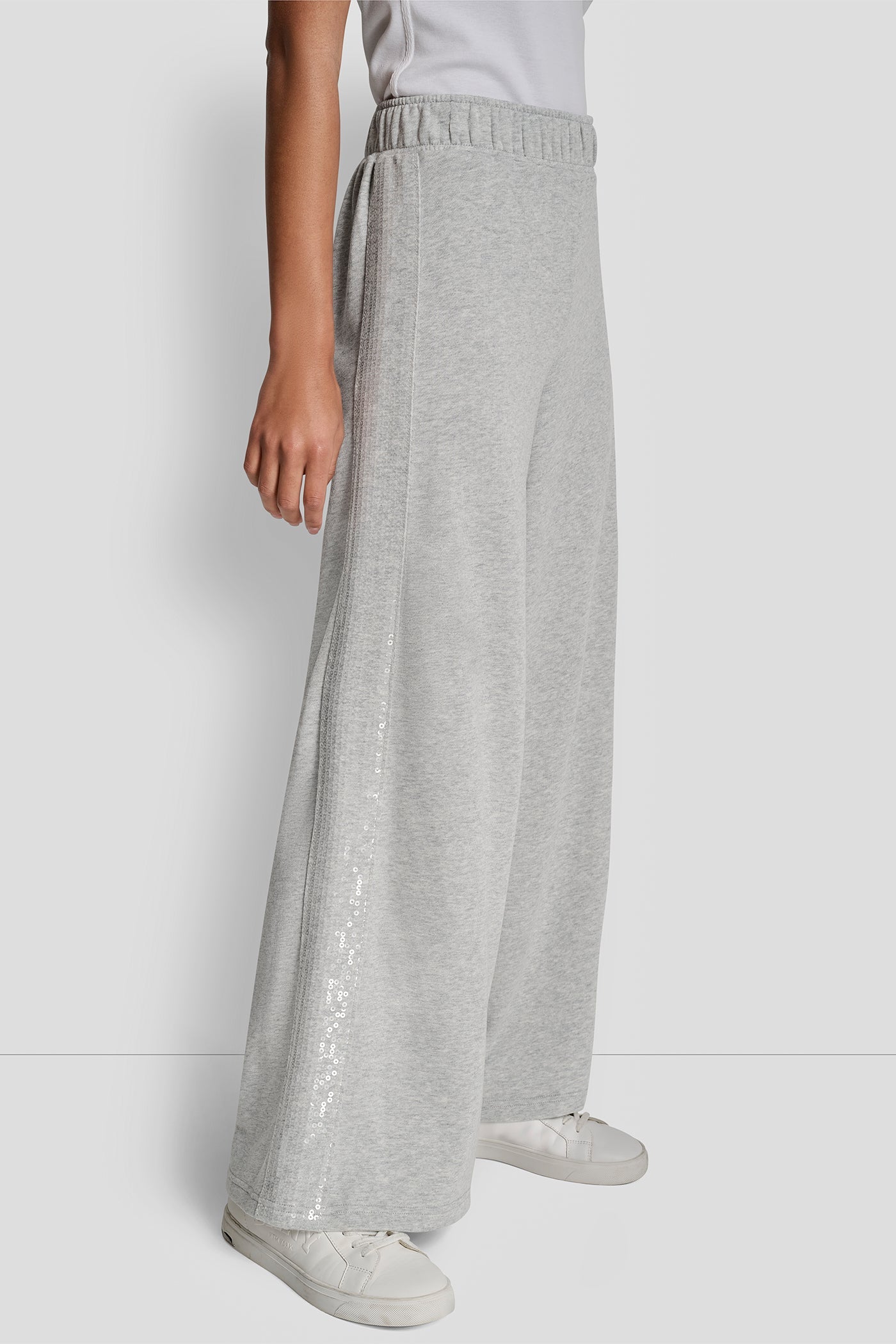 SEQUIN STRIPE WIDE LEG PANT