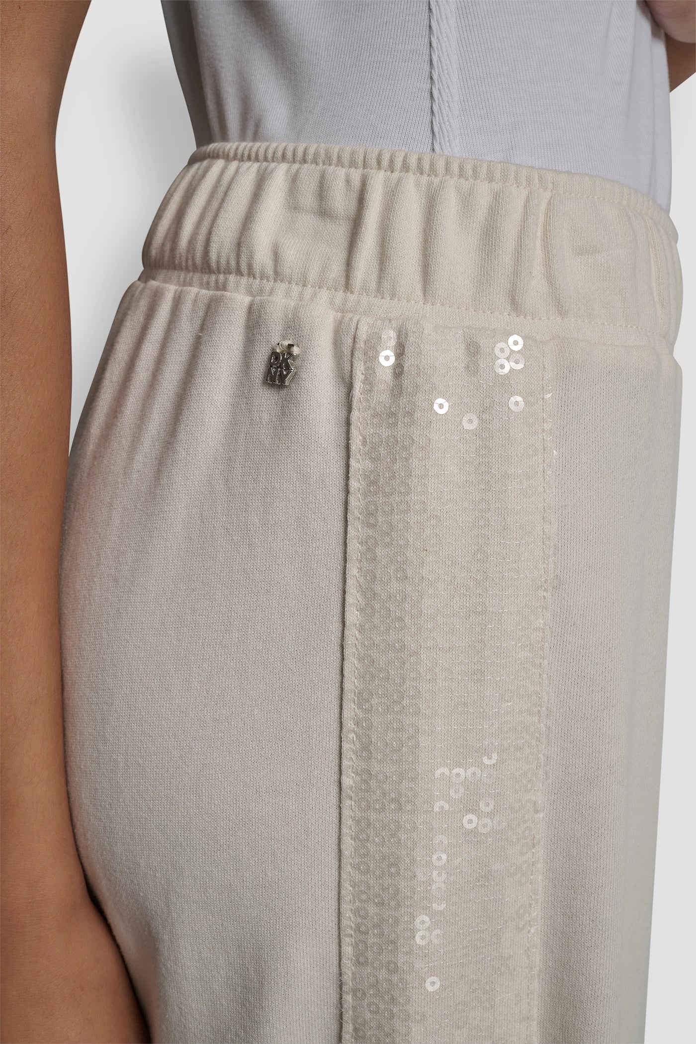 SEQUIN STRIPE WIDE LEG PANT