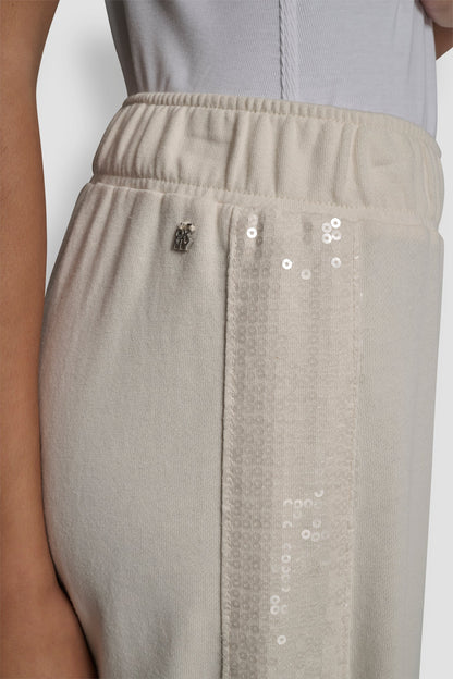 SEQUIN STRIPE WIDE LEG PANT