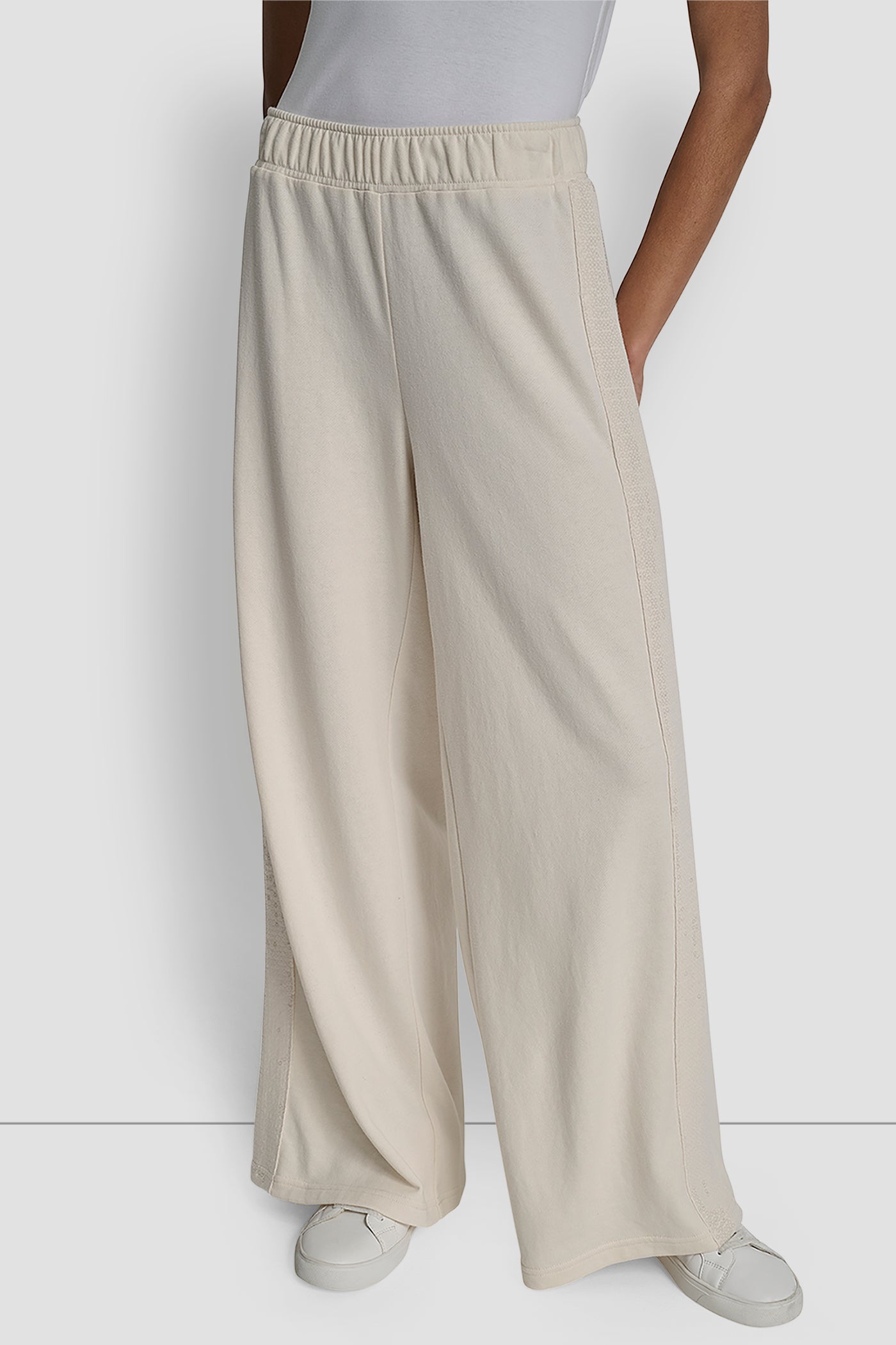 SEQUIN STRIPE WIDE LEG PANT