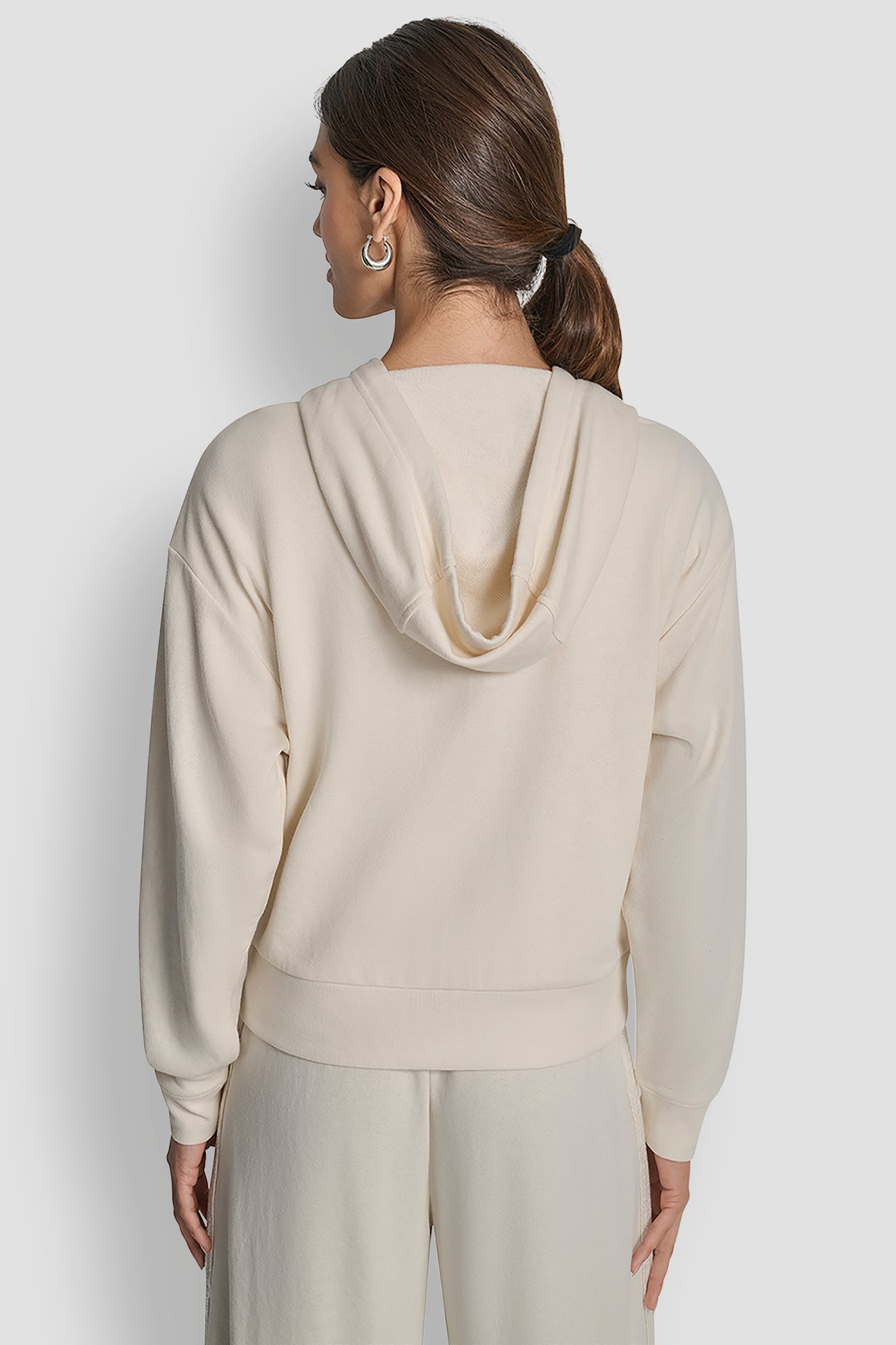 SEQUIN ZIP FRONT HOODIE