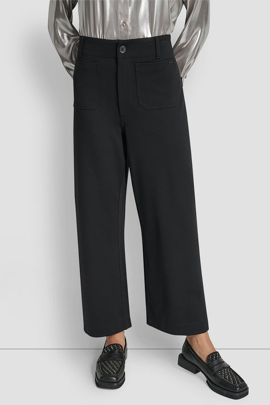 HIGH-RISE CROPPED WIDE LEG PANT