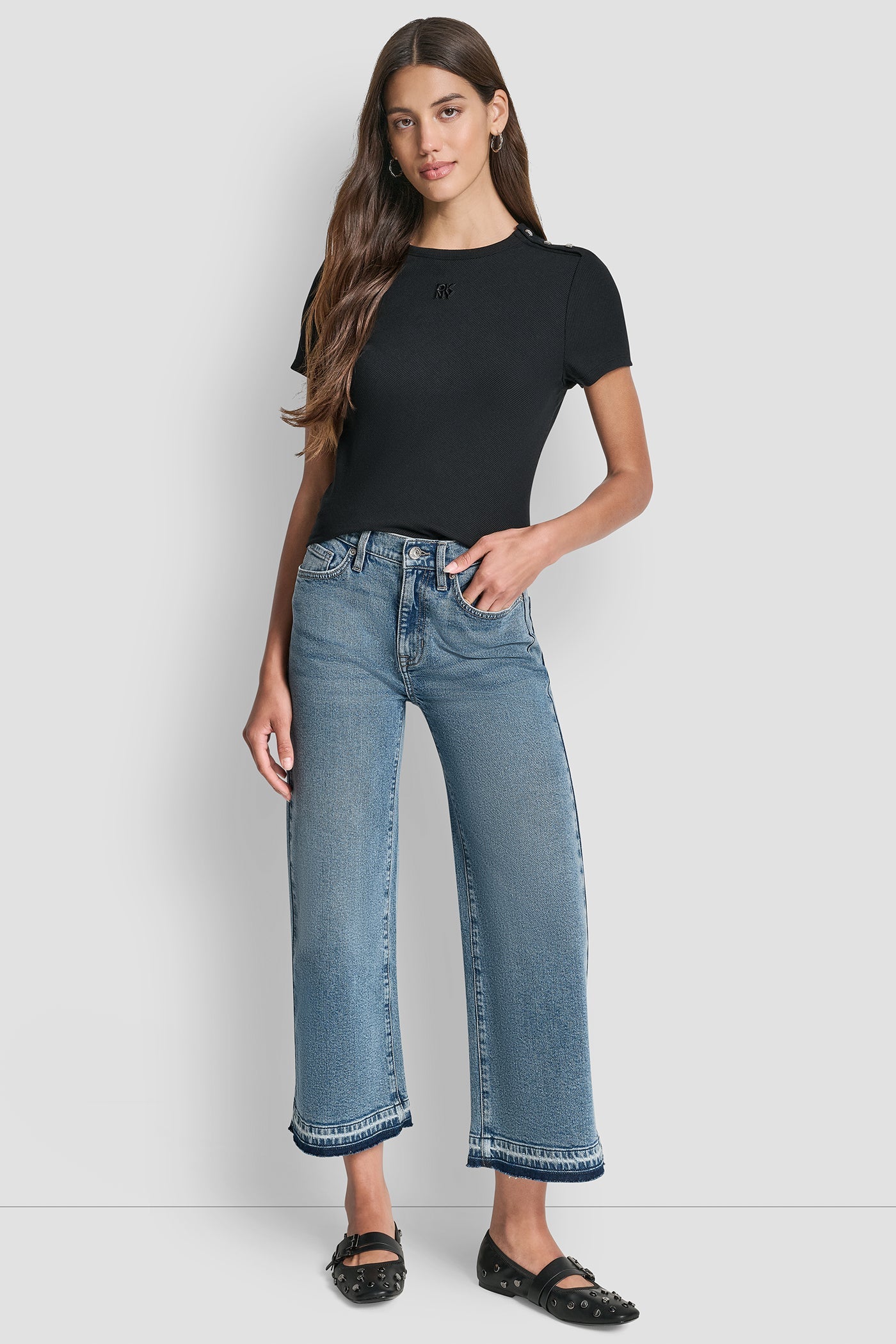 MID-RISE CROPPED WIDE LEG