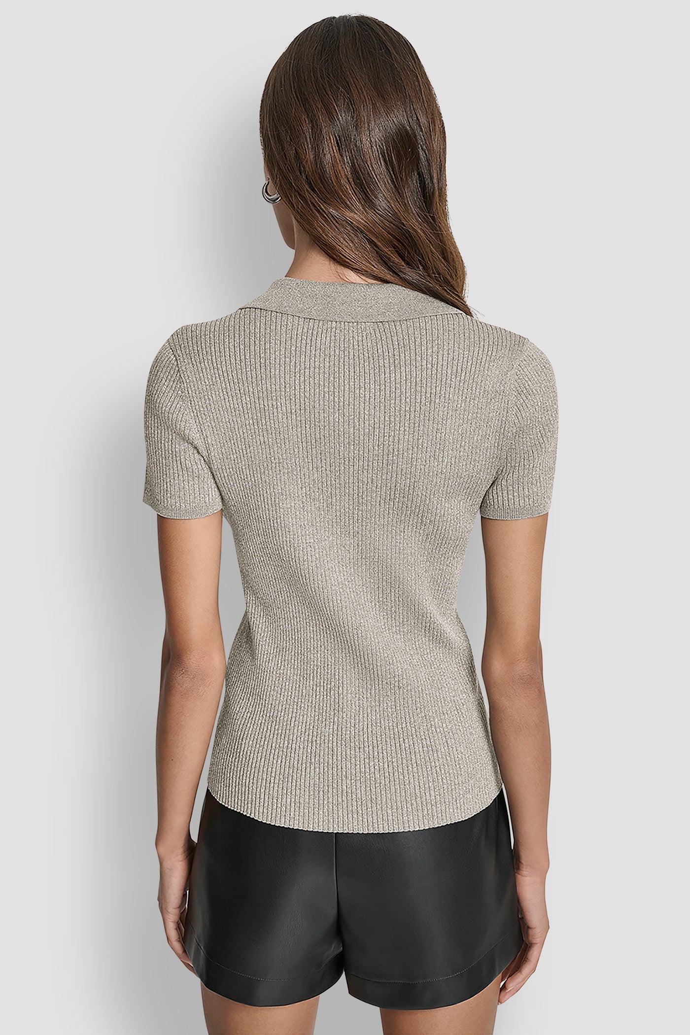 POLO RIB SWEATER WITH LUREX