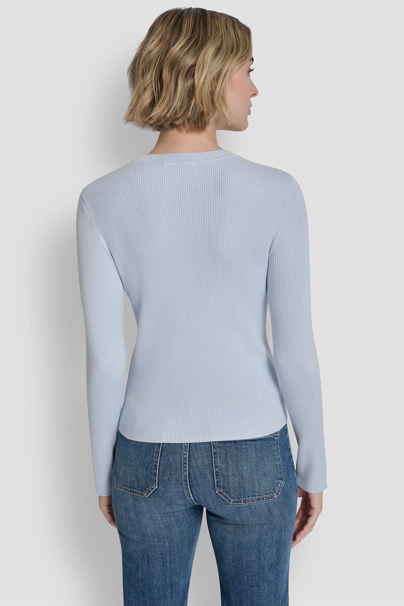 LONG SLEEVE LOGO TRIM SWEATER