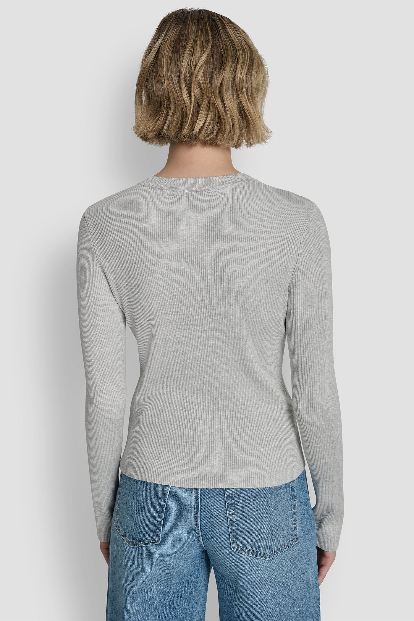 LONG SLEEVE LOGO TRIM SWEATER