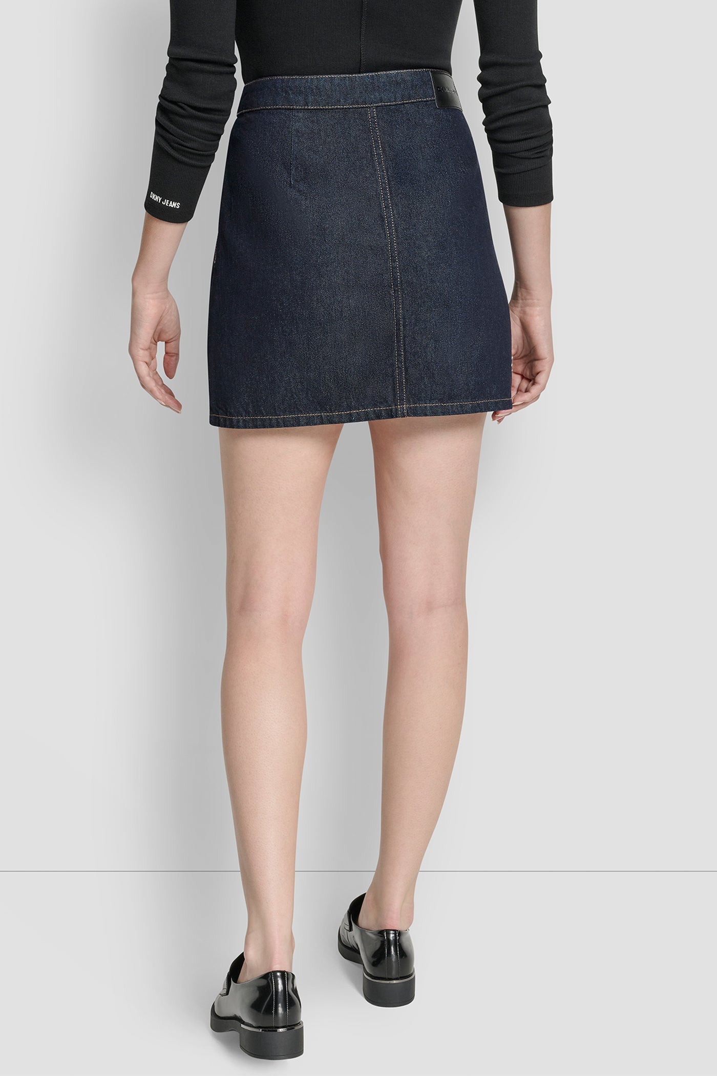 HIGH-RISE BUTTON FRONT MINI SKIRT