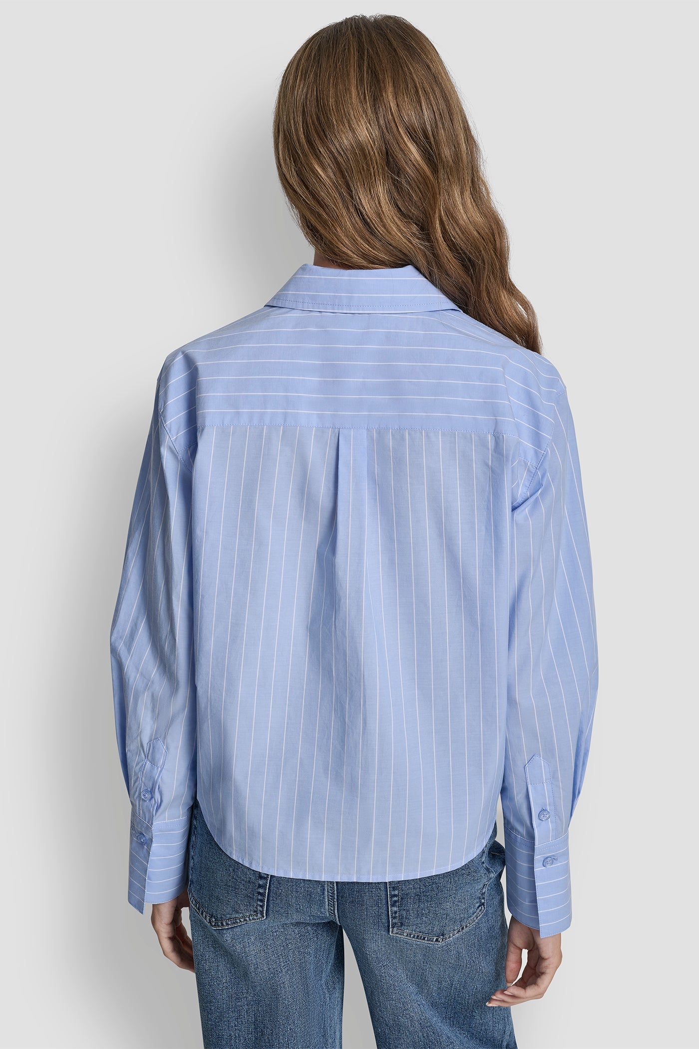 POPLIN BUTTON FRONT SHIRT WITH SEQUINS