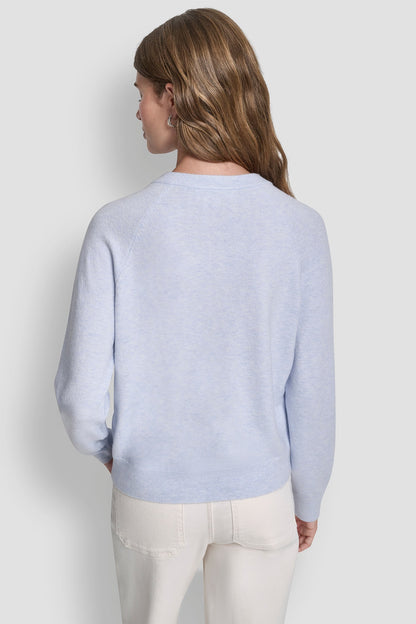 LONG SLEEVE CARDIGAN WITH RHINESTONE BUTTONS