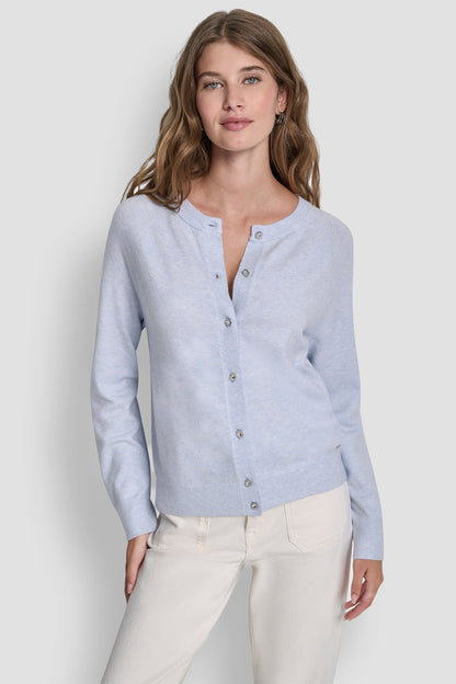 LONG SLEEVE CARDIGAN WITH RHINESTONE BUTTONS